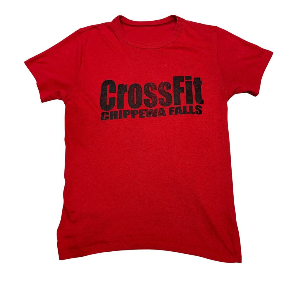 Vintage CrossFit Chippewa Falls Single Stitch Baby Tee Shirt 17x24 Gym Y2K